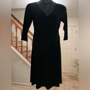 A.P.N.Y. Wrap Waist Black Dress - Size Medium